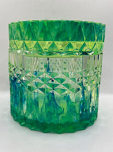 Load image into Gallery viewer, Neon Green and Blue Alcohol Ink Resin Trinket Box
