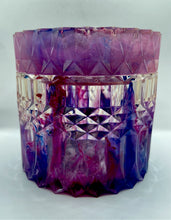 Load image into Gallery viewer, Magenta, Blue, and White Alcohol Ink Resin Trinket Box
